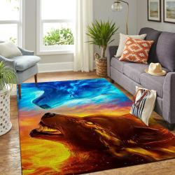 Fire & Ice Wolf Area Rug We’Re Different 190827 Ofd Area Rug Living Room Carpet Rug Regtangle Carpet Floor Decor Home Decor