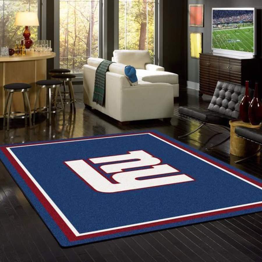 NFL New York Giants Living Room Rug Carpet Sport Custom Area Floor Home Decor