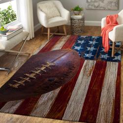 Football Ball On American Flag Area Rugs Living Room Carpet Floor Home Decor Rb7A8E7E9215 Rug Regtangle Carpet Floor Decor Home Decor
