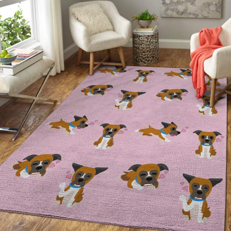 Cute Dog Rug Pinky Animal Fans Rug Area Rug Living Room Rug Home Decor