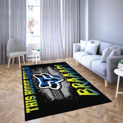 Fox Racing Motorcycle Area Rug This House Runs On Braap Living Room Carpet Rug Regtangle Carpet Floor Decor Home Decor