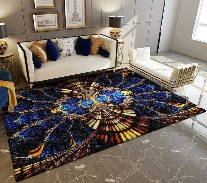Fractal Art Area Rug 1909082 Ofd Area Rug Living Room Carpet Rug Regtangle Carpet Floor Decor Home Decor
