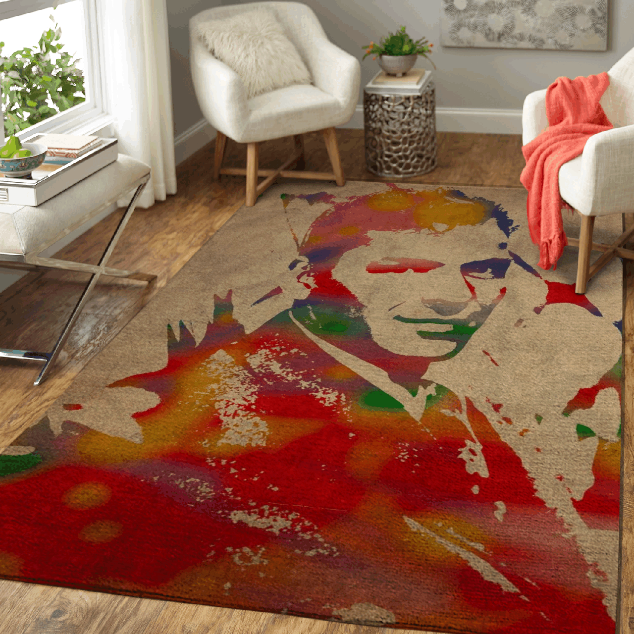 Frank Sinatra American Music Singer Watorcolor For Fans Area Rug Rug Regtangle Carpet Floor Decor Home Decor