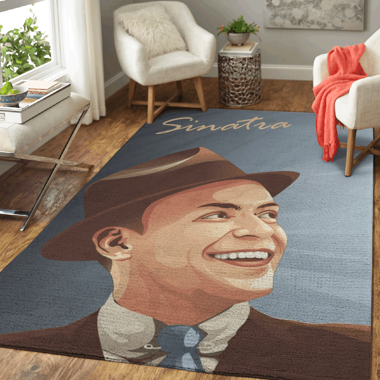 Frank Sinatra American Musical Artist Art For Fans Area Rug Area Rug Living Room Carpet Rug Regtangle Carpet Floor Decor Home Decor