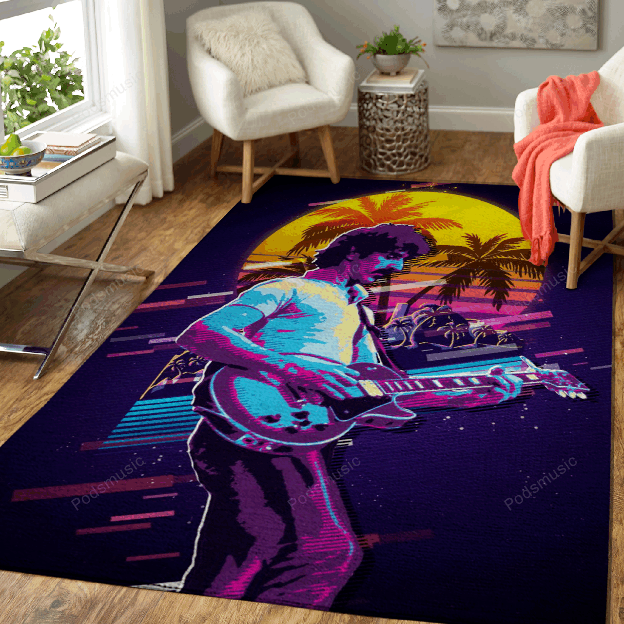 Frank Zappa Live Concert Artwork Music Synthwave 80S Art For Fans Area Rug Living Room Carpet Rug Regtangle Carpet Floor Decor Home Decor