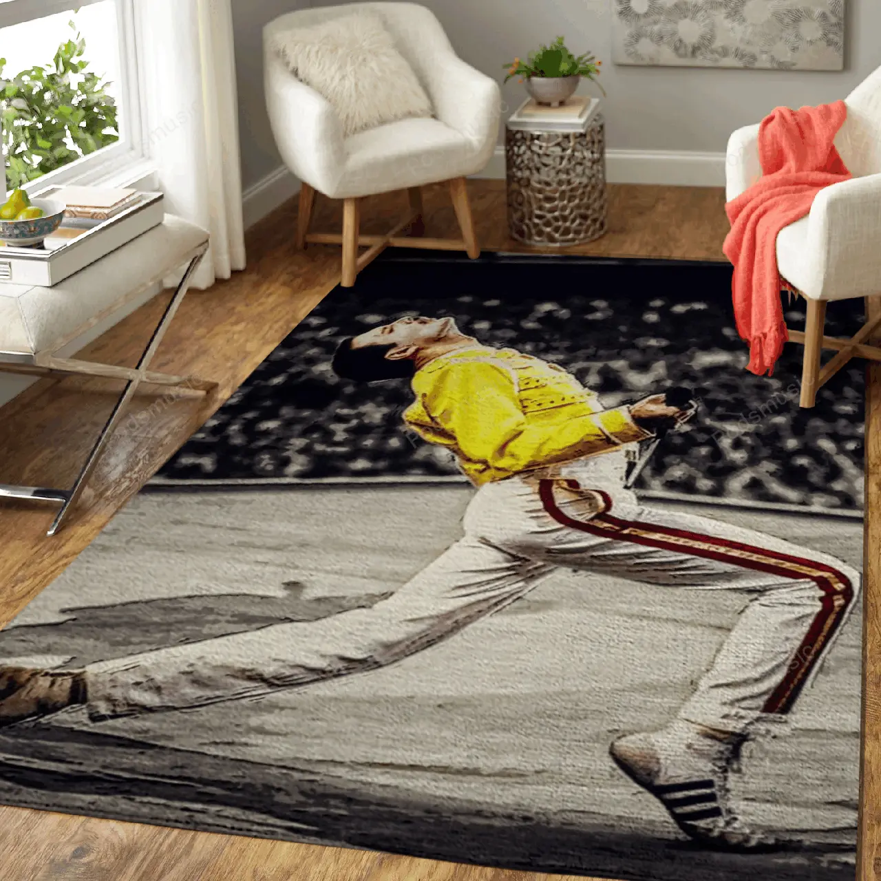 Freddie Mercury Action Music Artist Art For Fans Area Rug Living Room Carpet Rug Regtangle Carpet Floor Decor Home Decor