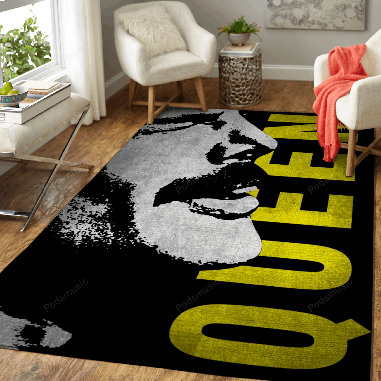 Freddie Mercury All About Music Art For Fans Area Rug Living Room Carpet Rug Regtangle Carpet Floor Decor Home Decor