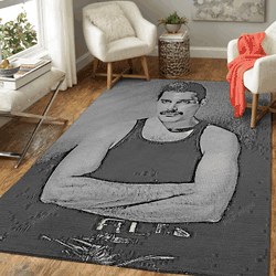 Freddie Mercury Oil Paint Music Art For Fans Area Rug Living Room Carpet Rug Regtangle Carpet Floor Decor Home Decor