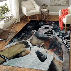 Freddie Mercury Queen Band Pop Art Area Rug Area Rug Living Room Carpet Rug Regtangle Carpet Floor Decor Home Decor