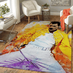 Freddie Mercury Queen Band Pop Art For You Lovers Of Queen Area Rug Rug Regtangle Carpet Floor Decor Home Decor