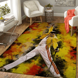 Freddie Mercury Queen Rock Band British Rock Band Formed In London Area Rug Rug Regtangle Carpet Floor Decor Home Decor