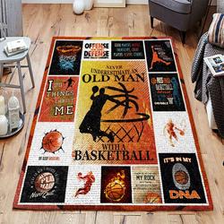 Old Man Baseketball 6 Dhcld0510Mt Rug Living Room Rug Home Decor