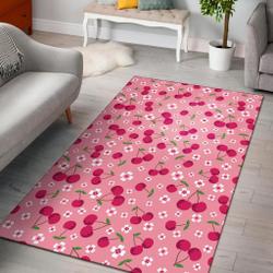 Fruit Raccoon Pattern Print Area Rug Living Room Rug Home Decor