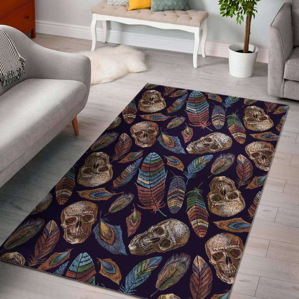 Futhark Norse Runes Scandinavian Viking Pattern Print Area Rug Living Room Rug Home Decor