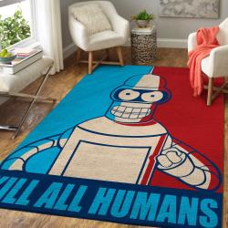 Futurama: Bender Area Rug Movie Rug Regtangle Carpet Floor Decor Home Decor