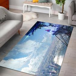 Futuristic Concept Art City Cityscape Artwork Rug Living Room Rug Home Decor
