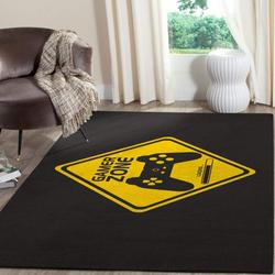 Gamer Area Rug Living Room Rug Home Decor Gaming Gfd In Black And Yellow 02114