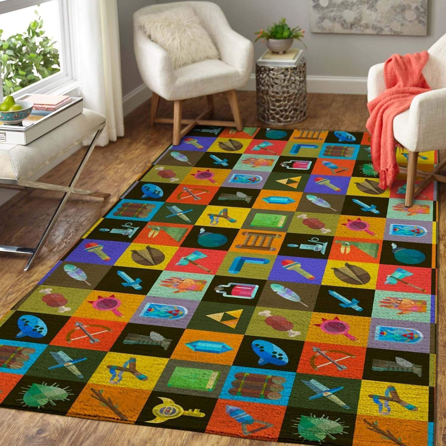 Gaming Decor The Legend Of Zelda Area Rug Zelda Items Gaming Home Decor Homebeautyus Rug Regtangle Carpet Floor Decor Home Decor