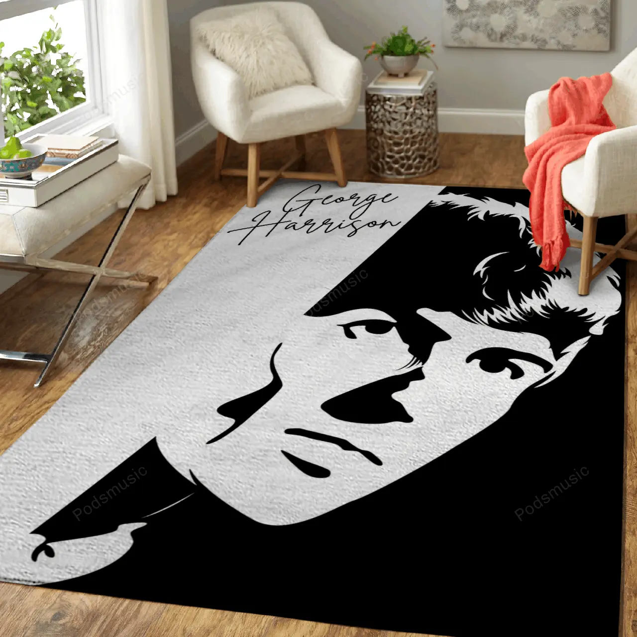 George Harrison Music Art For Fans Area Rug Living Room Carpet Rug Regtangle Carpet Floor Decor Home Decor