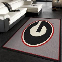 NCAA Georgia Bulldogs Area Rug Football Floor Decor Living Room Home Decor