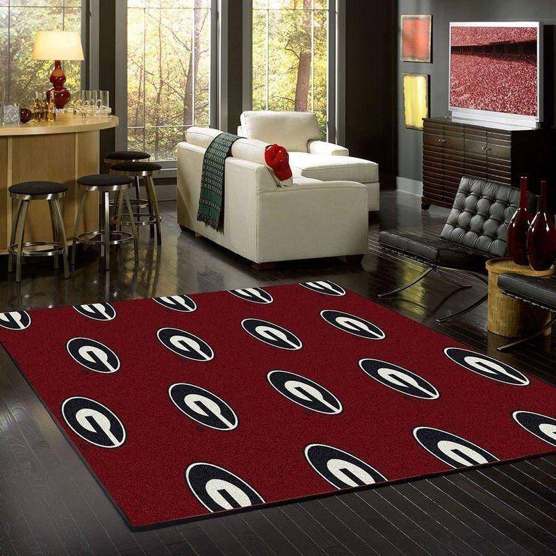 NCAA Georgia Bulldogs Area Rug Carpet Living Room Rug Regtangle Carpet V5583