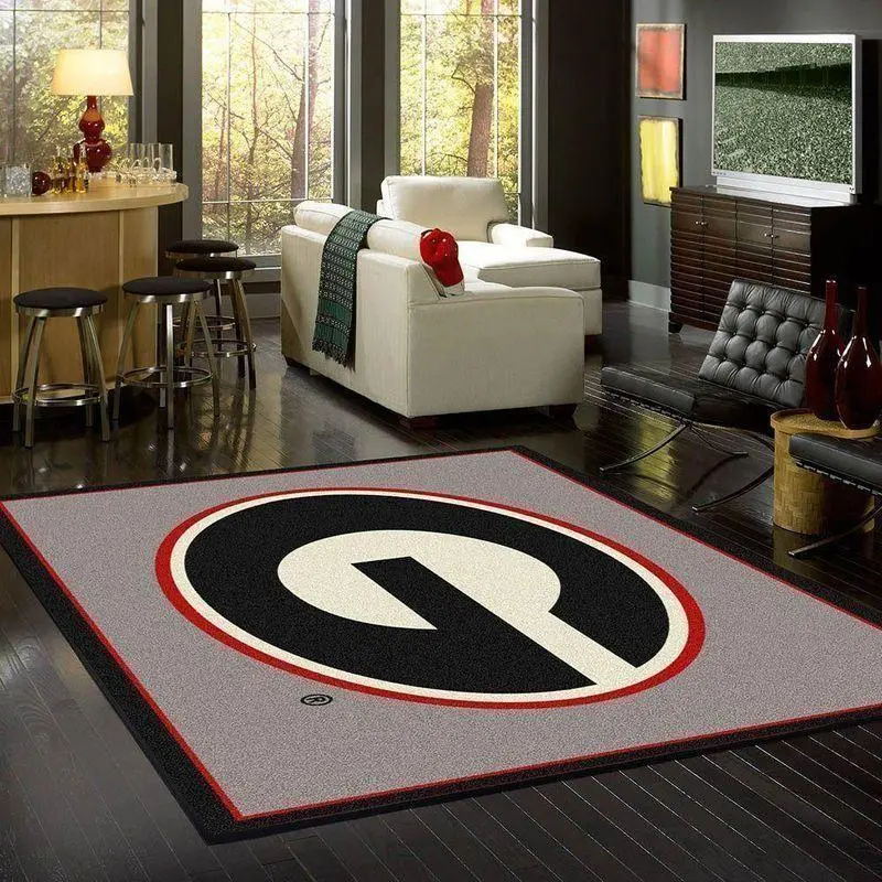 NCAA Georgia Bulldogs Area Rug Carpet Living Room Rug Regtangle Carpet V5585
