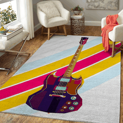 Gibson Angus Young Sg Legendary Music Art For Fans Area Rug Living Room Carpet Rug Regtangle Carpet Floor Decor Home Decor