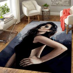 Gibson Pickup Sketch Instrument Area Rug Living Room Rug Home Decor Bedroom Halloween Gift