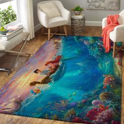 Gift For Fans Little Mermaid Area Rugs Disney Home Decor Area Rug Living Room Carpet Rug Regtangle Carpet Floor Decor Home Decor
