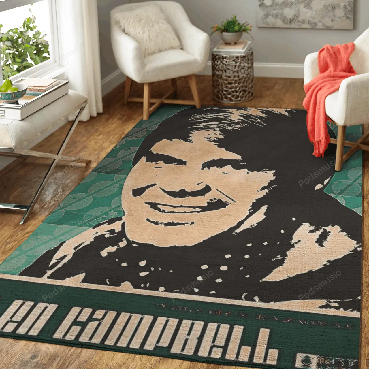 Glen Campbell Country Music Artwork Art For Fans Area Rug Living Room Carpet Rug Regtangle Carpet Floor Decor Home Decor