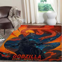 Godzilla Area Rug Christmas Gift Movie Carpet Rug Regtangle Decor V5617