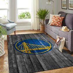 Golden State Warriors Nba Wooden Style Living Room Carpet Rug Regtangle Carpet