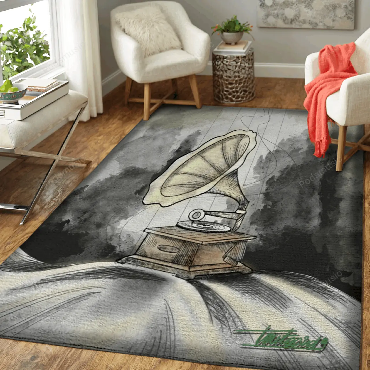 Grammofono Music Art For Fans Area Rug Living Room Carpet Rug Regtangle Carpet Floor Decor Home Decor