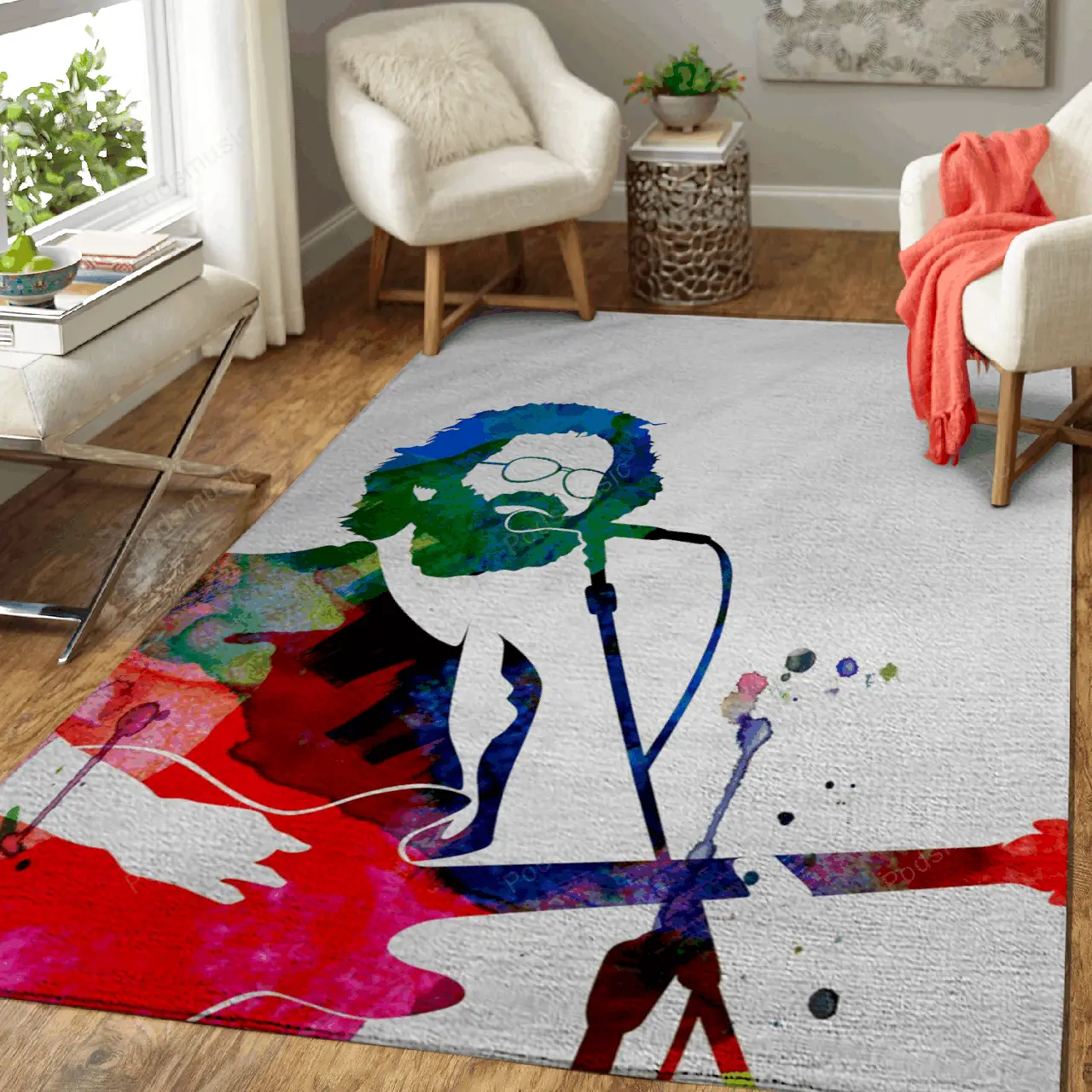 Grateful Watercolor Music Legends Art For Fans Area Rug Living Room Carpet Rug Regtangle Carpet Floor Decor Home Decor