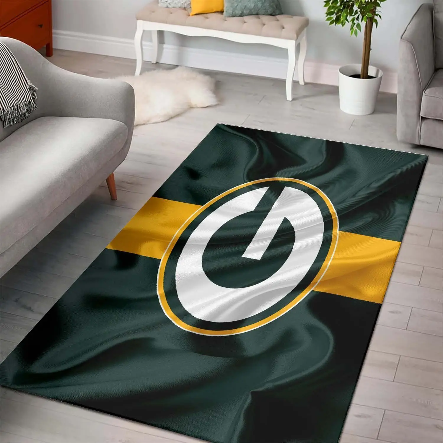 Green Bay Packers Nfl Football Carpet Living Room Rug Regtangle Carpet V1503