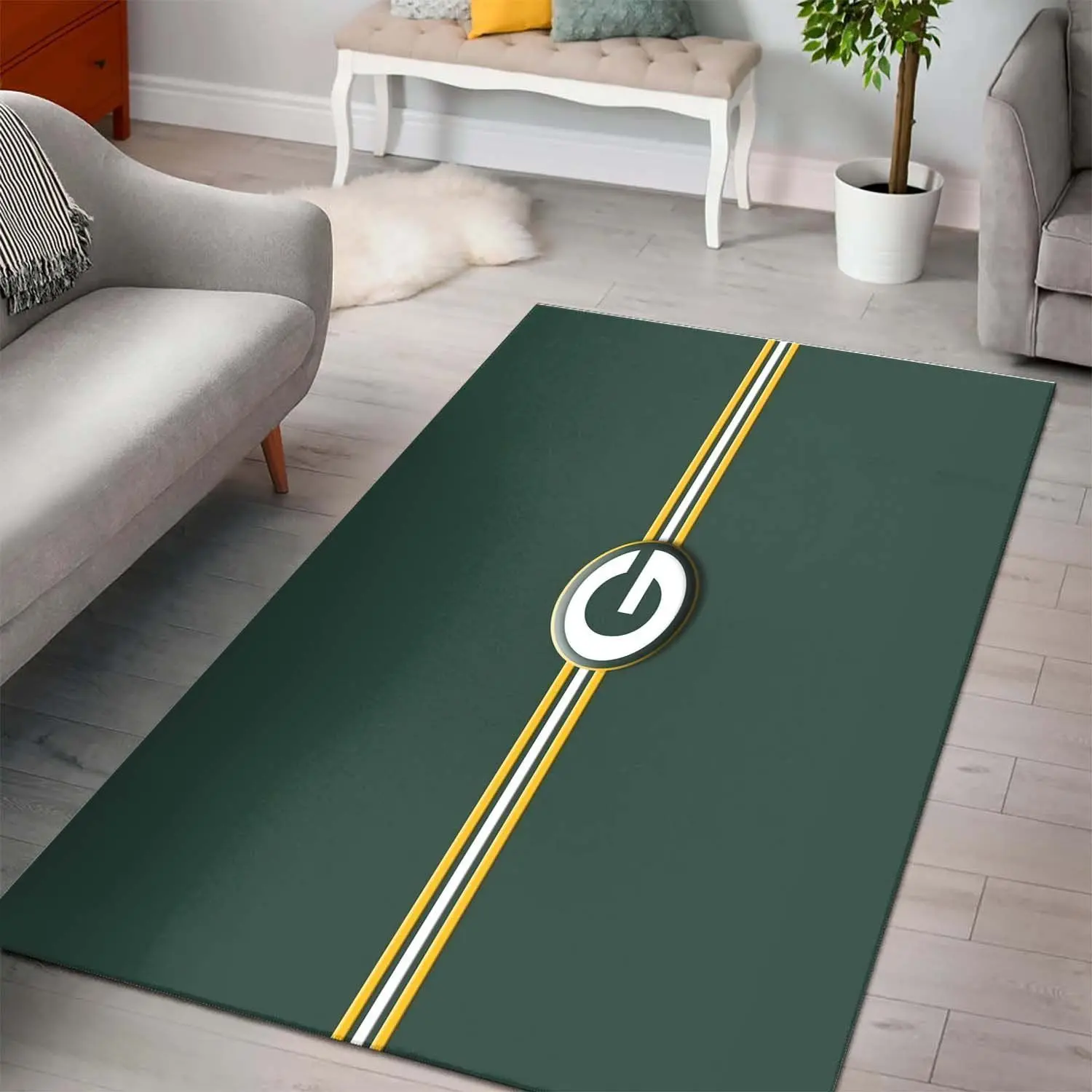 Green Bay Packers Nfl Football Carpet Living Room Rug Regtangle Carpet V1505