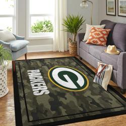 Green Bay Packers Nfl Camo Style Living Room Carpet Home Rug Regtangle Carpet