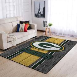 Green Bay Packers Nfl Living Room Wooden Style Home Rug Regtangle Carpet