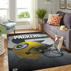 Green Bay Packers Nfl Team Helmet Living Room Carpet Rug Regtangle Carpet