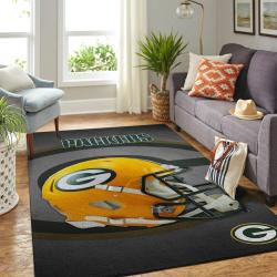 Green Bay Packers Nfl Helmet Living Room Carpet Sports Rug Regtangle Carpet