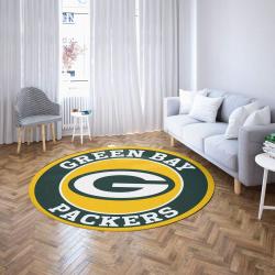 Green Bay Packers Round Carpet Nfl Football Living Room Rug Regtangle Carpet