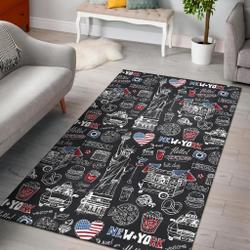 Green Hot Dog Pattern Print Area Rug Living Room Rug Home Decor