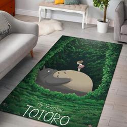 Green Neighbor Totoro Studio Ghibli Area Rug Living Room Rug Home Decor