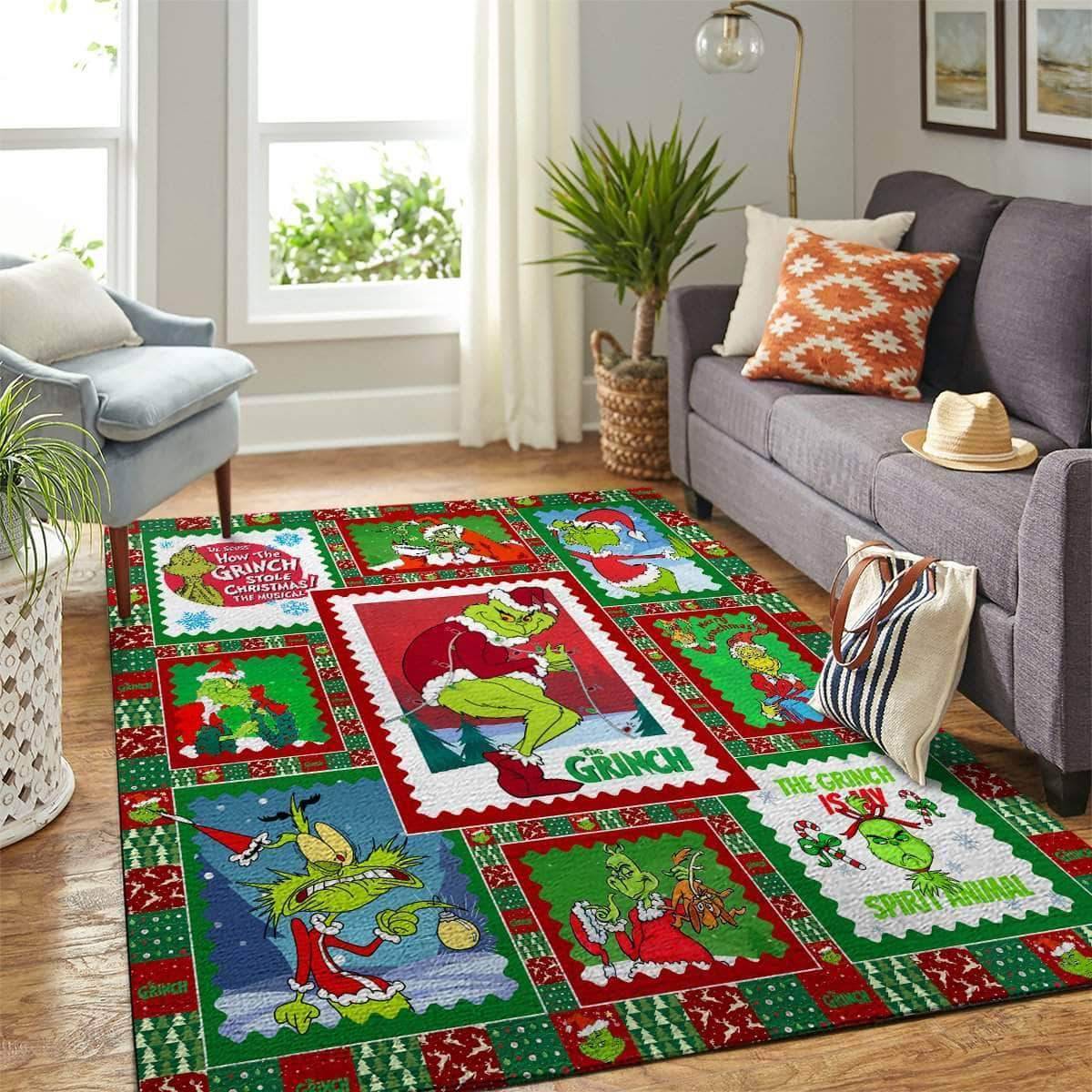 Grinch Rug Christmas Decorations Area Rug Living Room Carpet Rug Regtangle Carpet Floor Decor Home Decor