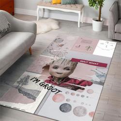 Groot Guardians Of The Galaxy Marvel Movies Area Rugs Living Room Carpet Rug Regtangle Carpet Floor Decor Home Decor