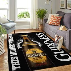 Guinness This House Runs On Rectangle Area Rug Area Rug Living Room Carpet Rug Regtangle Carpet Floor Decor Home Decor