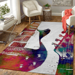 Guitar 9 Music Art For Fans Area Rug Living Room Carpet Rug Regtangle Carpet Floor Decor Home Decor