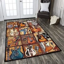 Guitar Area Rug Music Ofd Azc190903 Area Rug Living Room Carpet Rug Regtangle Carpet Floor Decor Home Decor