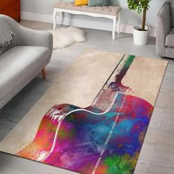 Guitar Art Area Rug Living Room Rug Home Decors Bedroom Family Decor