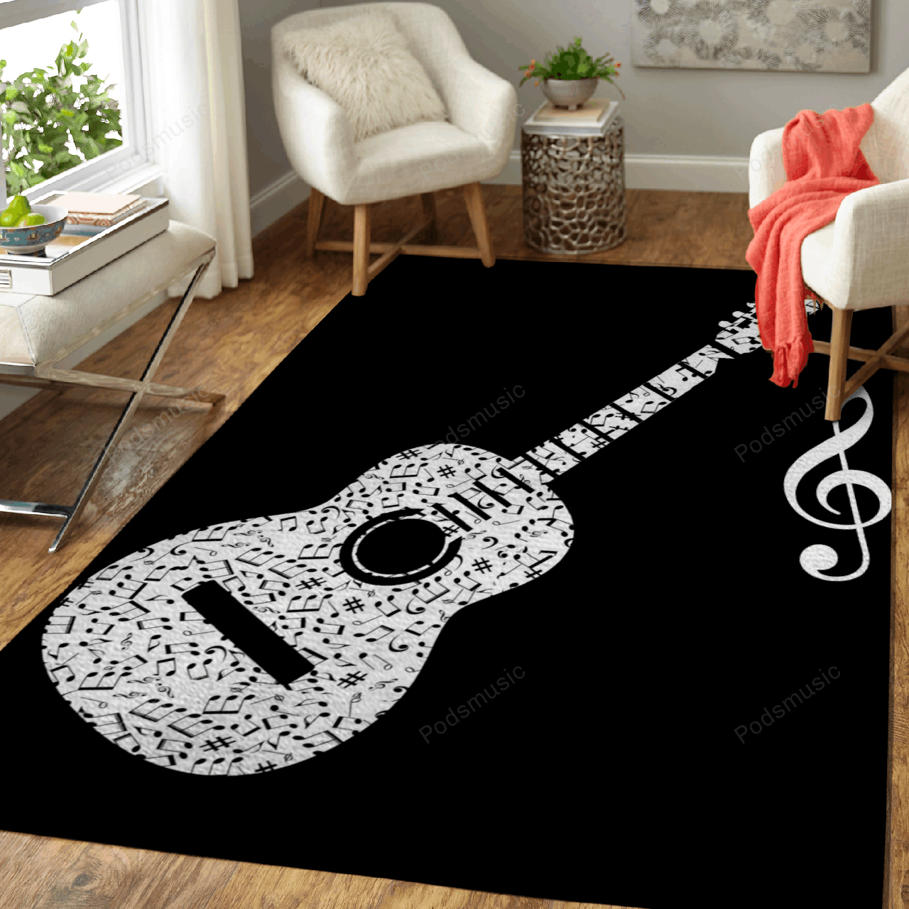 Guitar Music Instrument Music Art For Fans Area Rug Living Room Carpet Rug Regtangle Carpet Floor Decor Home Decor